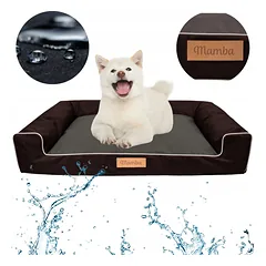 DOGESTE XL vandeniui atsparus šuns guolis-sofa su nemokamu užrašu, 100 × 65 cm