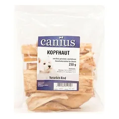 Canius jautienos galvos oda, skanėstai šunims
