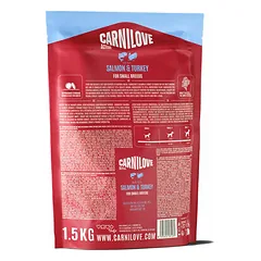 Carnilove Dog Active Small Breeds su lašiša ir kalakutiena, sausas maistas šunims 1,5 kg — 2 nuotrauka