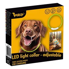 LED antkaklis augintiniams, reguliuojamas, 20-70 cm — 2 nuotrauka