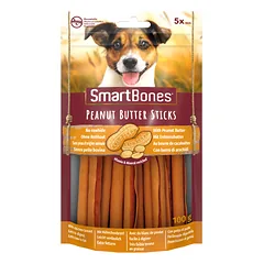 SmartBones Peanut Butter Sticks lazdelės su riešutų sviestu šunims, 5 vnt.