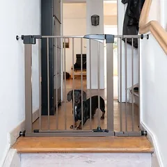 TIAKI Braunes Hundegitter mit Seitenteil