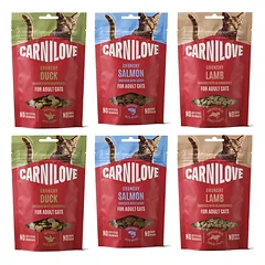 CARNILOVE Crunchy Snack Mix Skonių 6x50 g traškūs skanėstai katėms