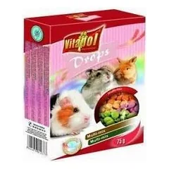Vitapol Complementary Drops Multi Mix papildomas maisto mišinys graužikams ir triušiams, 75 g