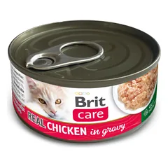 BRIT CARE Cat Real Chicken in gravy konservai katėms su vištiena, 80 g