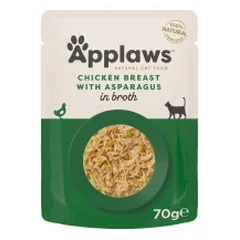 Applaws Cat Pouch in Broth konservai su vištiena ir šparagais katėms