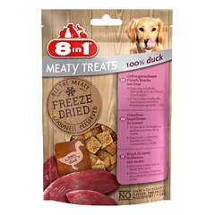 8in1 Meaty Treats šaltyje džiovintos antienos skanėstai šunims, 50 g