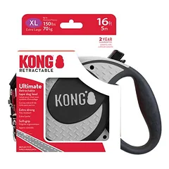 KONG Ultimate ištraukiamas pavadėlis, pilkas, Labai dideliems > 45 kg — 2 nuotrauka
