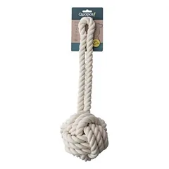 Quapas! Žaislas šunims iš natūralios virvės, kamuolys su kilpa, XL, 60 cm