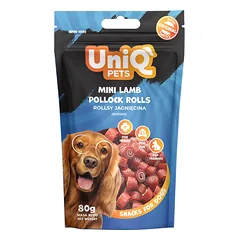 Uniq Pets Mini ėrienos ir menkės suktinukai 80g photo