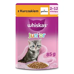 WHISKAS Junior su vištiena želė 85 g drėgnas maistas kačiukams