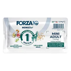 Forza10 Mini DIET Low Grain Deer And Potato sausas maistas suaugusiems alergiškiems šunims, su elniena ir bulvėmis, 1,5 kg — 3 nuotrauka
