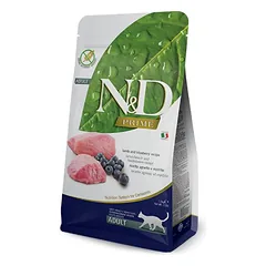 Farmina N&D Cat Grain Free Lamb, Blueberry sausas maistas suaugusioms katėms, 300 g