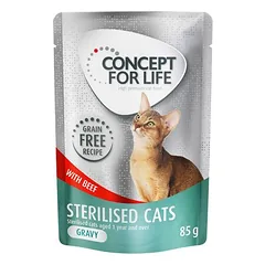 Concept for Life Sterilised Cats mit Rind getreidefrei - in Soße