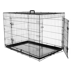 Flamingo Mezo - metalinis šuns narvas, XL:, Black / 70x109x77cm — 2 nuotrauka