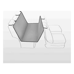 TRIXIE automobilio galinės sėdynės uždangalas – 145 × 160 cm (šviesiai pilka/juoda) — 4 nuotrauka