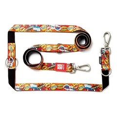 Max&Molly Multi-Leash Heroes - reguliuojamas pavadėlis šunims, įdomus raštas, 200 cm — 3 nuotrauka
