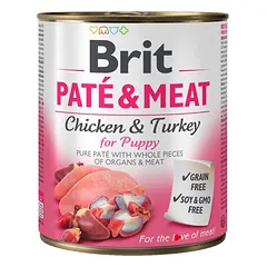 BRIT PATÉ & MEAT – ŠUNIUKAMS 800 g