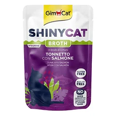 GimCat SHINYCAT Pouch Tuna With Salmon konservu ėdalas suaugusiems katėms, 70 g