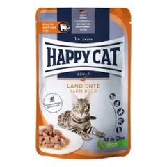 Happy Cat guliašas katėms su antiena LandEnte, 85 g nuotrauka