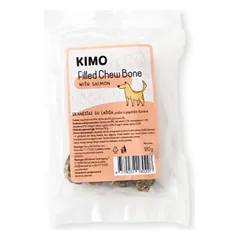 Skanėstas – kaulas šunims Kimo Filled Chew Bone with Salmon, 120g parduotuvėje mumbo.lt