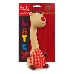 Dog Fantasy Latex Giraffe žaislas šuniui su pypsiuku, tinka šuniukams, 20 cm, įvairių spalvų — 3 nuotrauka
