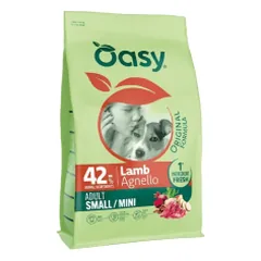 Oasy Original Adult Small and Mini sausas pašaras su ėriena mažų veislių šunims