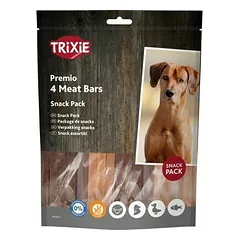 TRIXIE PREMIO 4 mėsos batonėliai – vištiena, antis, ėriena ir lašiša, 4x100 g (4 vnt.)