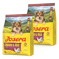JOSERA Mini Senior Chicken and Rice 2x900g glitimo neturintis maistas vyresnio amžiaus mažų veislių šunims