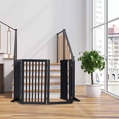 Apsauginiai varteliai Relaxdays, Juodi, 206 × 92 × 30 cm — 2 nuotrauka