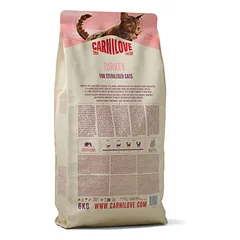 CARNILOVE True Fresh Turkey Adult Cat Sterilised sausas pašaras katėms su kalakutiena, 6 kg — 2 nuotrauka