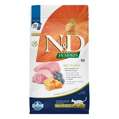 FARMINA N&D PUMPKIN - CAT Dry Lamb&Blueberry NEUTERED ADULT 300 g (pak.16)