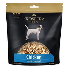 Prospera Plus Snack Knots Chicken Sandwich skanėstai šunims su vištiena ir menke, 230 g