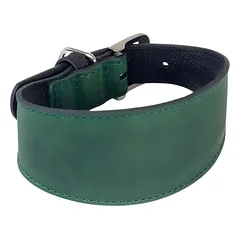Das Lederband Windhundhalsband Vancouver Hunting Green/Black