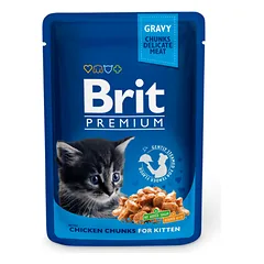 Brit Premium konservuotas pašaras katėms maiš. Chicken Chunks Kitten 100 g x 24 parduotuvėje mumbo.lt