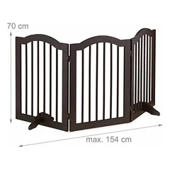 Apsauginiai varteliai augintiniams Relaxdays 10039203.0, 3 dalių, 154 × 70 × 30 cm — 4 nuotrauka