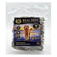Real Dog Snacks Cod Skin Twists 200 g — 2 nuotrauka