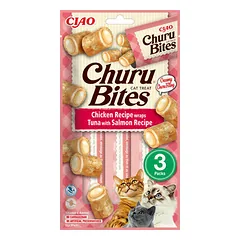 Churu Cat Bites Chicken wraps with Tuna & Salmon 12x30 g