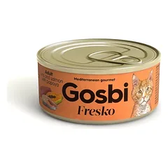 Gosbi Fresko Cat Adult Tuna, Salmon&Papaya konservai suaugusioms katėms su tunu, lašiša ir papajomis 70 g
