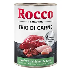 Rocco Trio di Carne drėgnas maistas šunims, ekonominė pakuotė - 24 x 400 / 800 g, 400 - 499 g — 4 nuotrauka