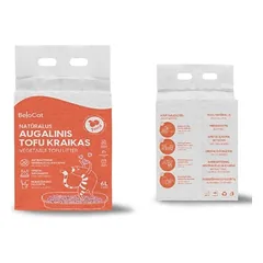 Kraikas katėms TOFU BeloCat, persikų kvapo, 6 l (2,5 kg), 2 mm granulės — 2 nuotrauka