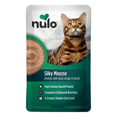 Nulo Silky Mousse konservuotas maistas katėms su vištiena ir antiena 79g