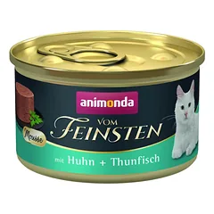 ANIMONDA Vom Feinsten Mousse su vištiena ir tunu 85g maistas katėms photo