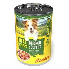 Josera Dog Meat Lovers Adult su vištiena ir morkomis, drėgnas maistas šunims 400 g — 2 nuotrauka
