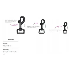 Miesto pavadėlis Baylabel šunims - Jelly Kingdom - 180 cm, 15 mm — 2 nuotrauka