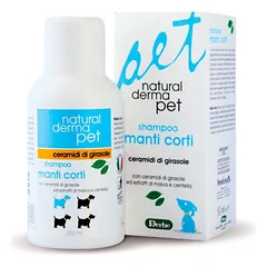 Natural Derma Pet šunų šampūnas trumpam kailiui su saulėgrąžų ceramidais ir malvų ekstraktu