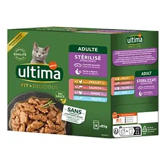 Ultima Sterilized drėgnas maistas katėms 48 x 85 g