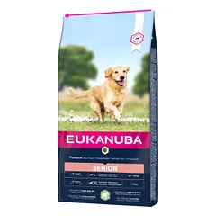 Eukanuba Senior L/XL senyvų šunų pašaras su ėriena ir ryžiais, 12 kg