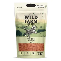 WILD FARM Žuvies gabaliukai 50 g kačių skanėstai