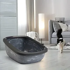 Savic kačių tualetas Aseo Jumbo marble, Pradinis rinkinys: tualetas pilka marmurinė/juoda + 6 Bag it up maišeliai — 2 nuotrauka